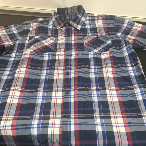 Akademiks 2XL Casual Plaid Short Sleeve Shirt - Picture 10 of 10
